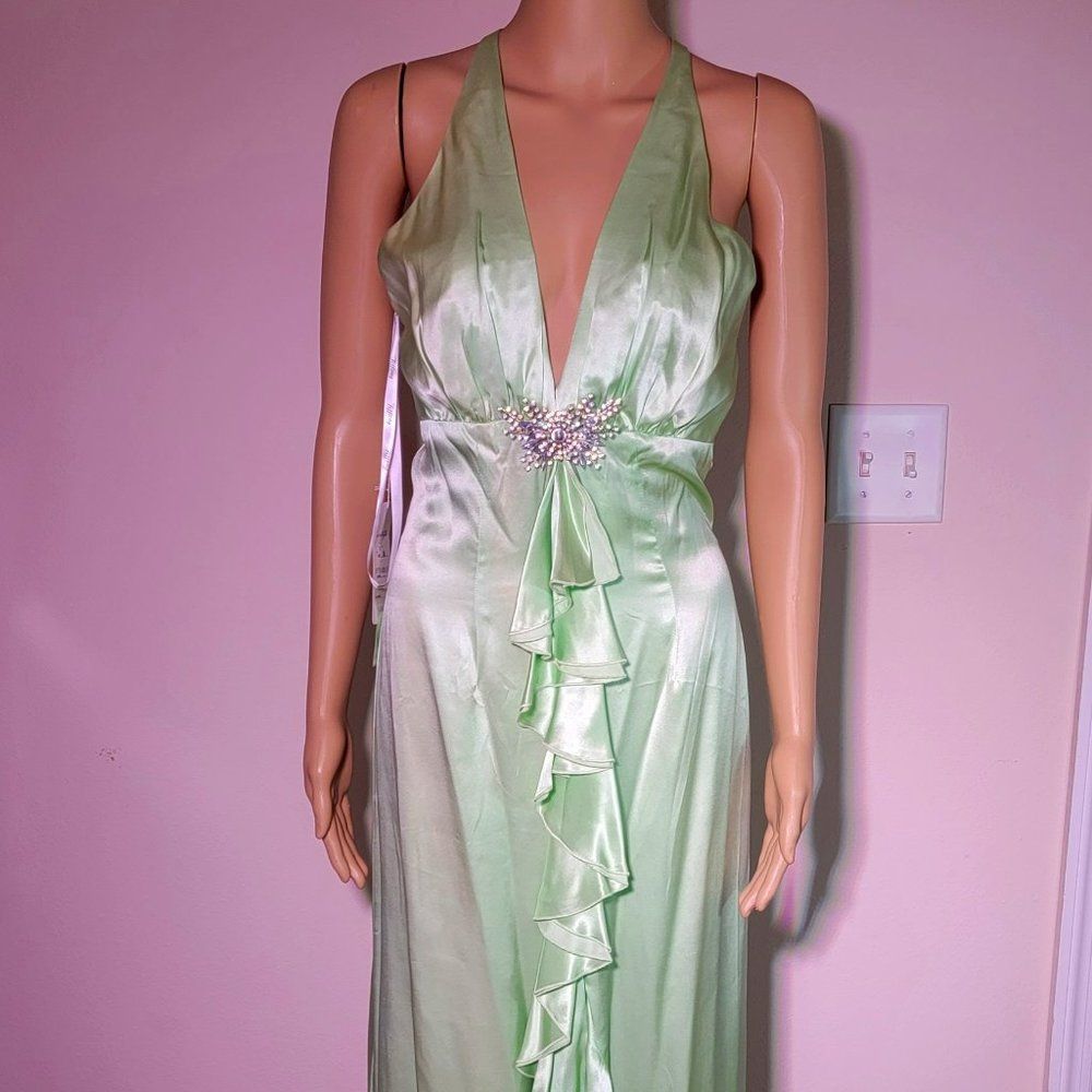 NWT Tiffany Sexy Gown in Spearmint Color